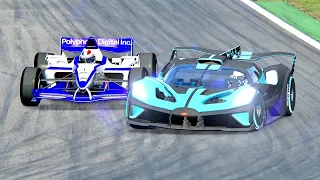 Bugatti Bolide vs Formula Gran Turismo at Monza