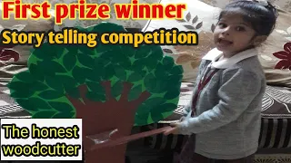 Honest Woodcutter| Story telling competition | Moral Stories for kids| Honesty is the best policy