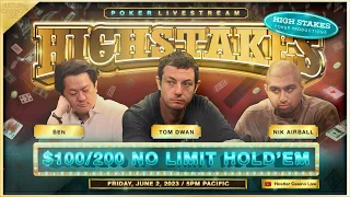 Tom Dwan Plays SUPER HIGH STAKES $100/200 w/ Ben, Nik Airball, Francisco, LSG Hank & Henry