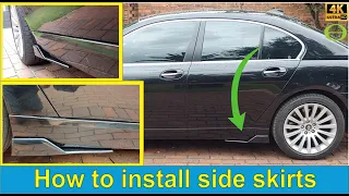 How to install generic side skirts on a BMW car - step by step (Amazon)