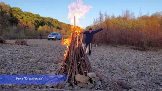 Река Стеклянуха (рядом с Новомосквой). Съемка с дрона.