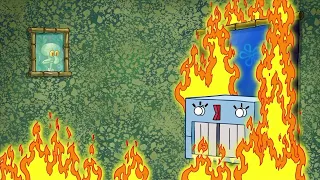 SpongeBob Burns Squidward’s House Down