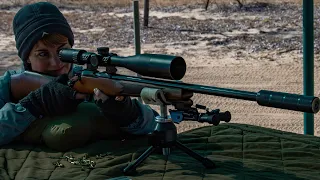 My wife shooting a Sako .243