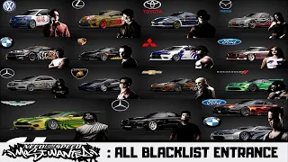 Need for Speed: Most Wanted - All Blacklist Entrances