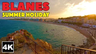 🇪🇸 Blanes Costa Brava Spain Summer Holiday 🌞 4K Walk