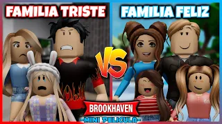 FAMILIA TRISTE vs FAMILIA FELIZ - Brookhaven Roblox Mini Pelicula