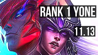 YONE vs SYNDRA (MID) | Rank 1 Yone, 11/0/5, 8 solo kills, Legendary | BR Challenger | v11.13