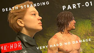 [4K UHD]:DEATH STRANDING Walkthrough Gameplay Part 1-INTRO (Very Hard/No Damage)