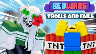 Roblox Bedwars Trolls and Fails (But with memes)