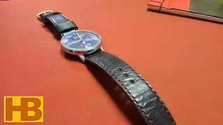 Making a Leather Watch Strap//Membuat strap jam tangan dari kulit