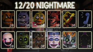 FNaF 1 Ultra Custom Night || NIGHTMARE Complete!!