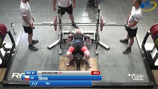 Lucie Sukova - 90k bench press / 1st attempt - European Championship, Budapest, August 2022