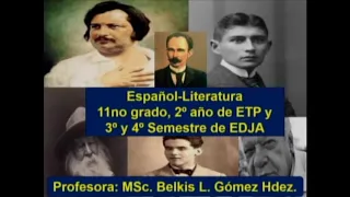 Español Literatura 11no, II año de ETP y III –IV Semestre FOC. 16.10.2020