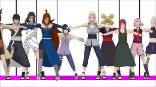 [MMD] One Two Three .....Naruto Girls