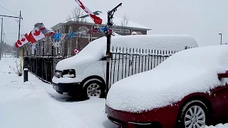 First Snow Storm in Toronto Suburb Winter Storm