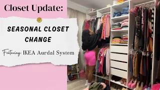 Walk-in Closet Update | IKEA Aurdal Closet System | Seasonal Closet Change
