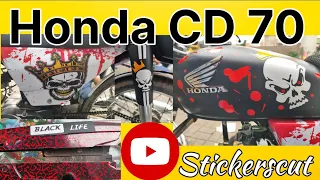 Honda CD 70 decoration l bike Decorations  l  CD 70 Modified Sticker l Bike Sticker l  new design