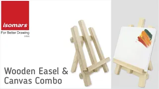 Isomars Wooden easel and Canvas │Wooden Display Stand │ Isomars