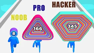 NOOB vs PRO vs HACKER - Layer Man 3D: Run And Collect