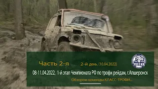 Часть 2. Второй день. 10.04.2022. 1-й этап Чемпионата РФ по трофи рейдам, г.Апшеронск