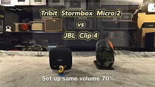Tribit Stormbox Micro 2  vs  JBL Clip 4