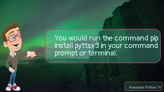 PyTTSx3 - Text to Speech Offline Python