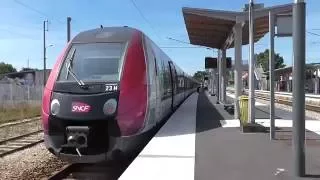 Z50000 NAT : Départ de la gare de Saint Leu La Foret sur la ligne H du Transilien