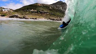 BODYBOARDING FALSE BAY'S HEAVIEST SHOREBREAK -  surfing Cape Town, South Africa