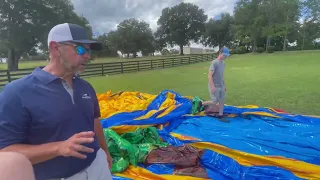 How to Roll Up a Large Inflatable Water Slide: Step by Step