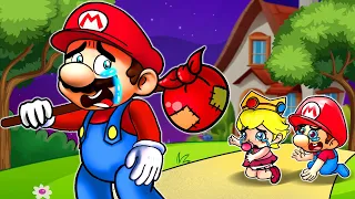 When Dad's Away...Daddy, please come back home!- Mario Sad Story - Super Mario Bros Animation