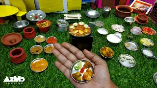 MINIATURE COOKING - Indian Street Food Ultimate Chole Kulche Making, Mayapuri Ke cholay Matar Kulche