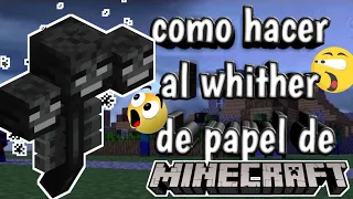 como hacer al whither de papel de Minecraft super fácil paso a paso | #papercraft | #manualidades