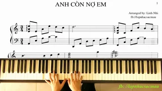 Anh Còn Nợ Em (Rhythm: Boston, Tone: A minor) | Piano cover | Linh Nhi