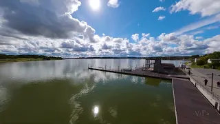 Telšiai. Mąsčio pakrantė. Fontanas. (FPV)(4K)