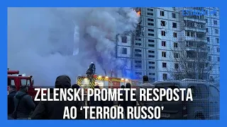 Rússia ataca Ucrânia, deixa dezenas de mortos e Zelenski promete resposta ao ‘terror russo’