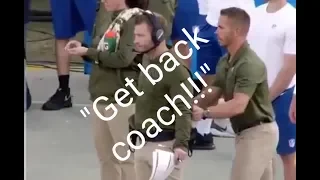 The LA Rams coach has a SPOTTER on field???(Get Back Coach)
