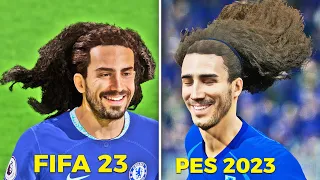 FIFA 23 vs eFootball 2023 - Hair Movement Comparison 🔥 Fujimarupes