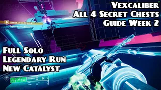 All 4 secret Vexcaliber chest locations Full solo Legendary Avalon Exotic mission Destiny 2 (Week 2)