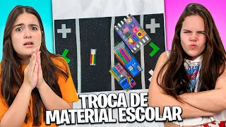 TROCA DE MATERIAL ESCOLAR 2024 * Ela perdeu MUITO!