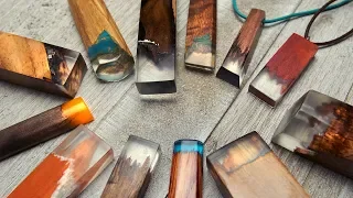 WOOD + RESIN JEWELRY | How to Make Secret Wood Type Necklace Pendants