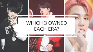 Which 3 members owned each BTS era?