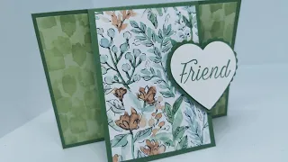 Cardmaking tutorial with Hand Penned DSP by Stampin' Up!