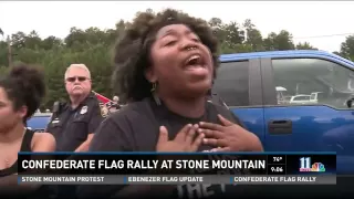 WXIA 11 Alive Confederate Flag Rally at Stone Mountain