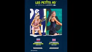 Tennis Classroom Le Petits As 2021 Hannah Klugman vs Ksenia Efremova  LTA vs Mouratoglou Academy