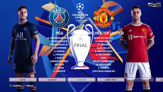 PES 2021 - PSG vs Manchester Uinted - Final UEFA Champions League UCL 2021/2022 - eFootball