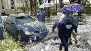 Spain is horrified by this!! Huge hailstones destroy houses and cars in Girona!