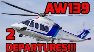 AgustaWestland AW139 Helicopter: Parking Lot and Runway Departures! GORGEOUS - MUST SEE!!!