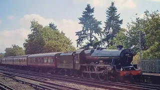 45596 Bahamas passing through Byfleet & New Haw with The Dorset Coast Express on the 17/08/2023.