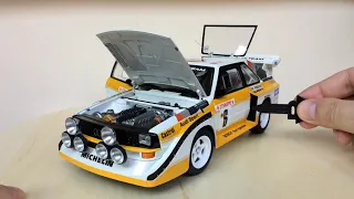 Audi Sport Quattro S1 #6 1/18 AUTOart rally Monte Carlo 1986 H. Mikkola Unboxing