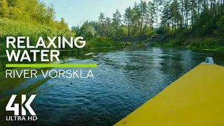 4 HRS Gentle Bird Songs and River Sounds for Relaxation - 4K Relaxing Kayaking on the River Vorskla